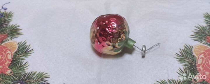 Ёлочные игрушки СССР 50-60г фрукты 7штук