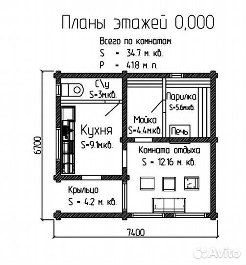 Бани из оцилиндрованного бревна. Проекты и цены