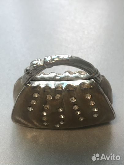 Шкатулка Сумка металическая со стразами