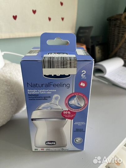 Бутылка chicco natural feeling