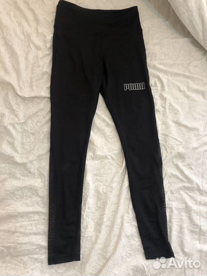 Леггинсы puma высокая посадка, с сеткой
