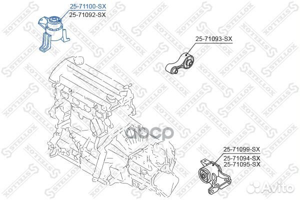 25-71100-SX подушка двс правая АКПП Mazda 6 GG