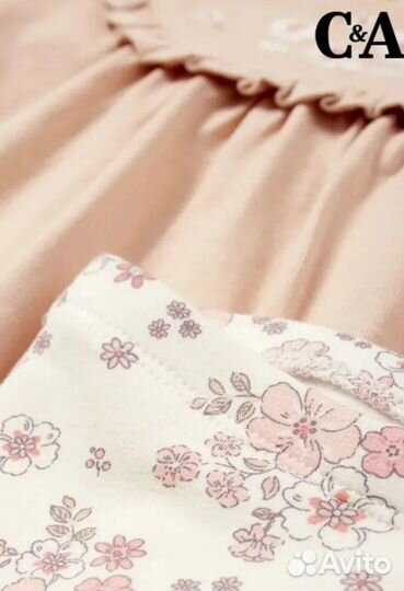 Блузка и леггинсы c&a 74 новый комплект