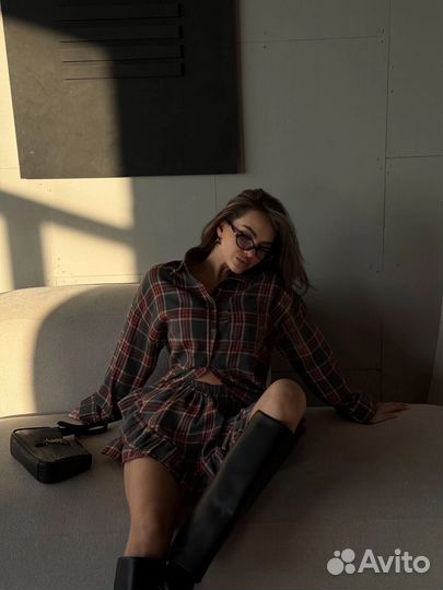 Костюм в клетку женский