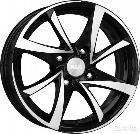 K&K Игуана 6,5x16 5х114,3 67.1 45 алмаз черный
