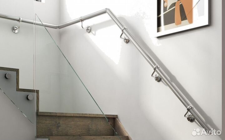 Стеклянные перила для лестниц