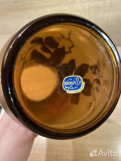 Ваза для цветов. Богемское стекло. Чехия