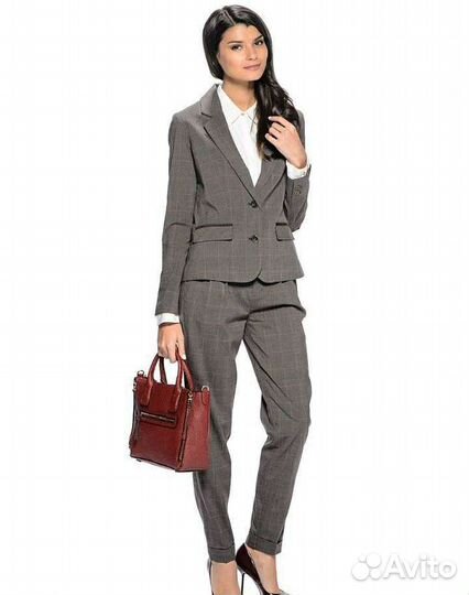 Женские брюки в клетку Sela, р.50