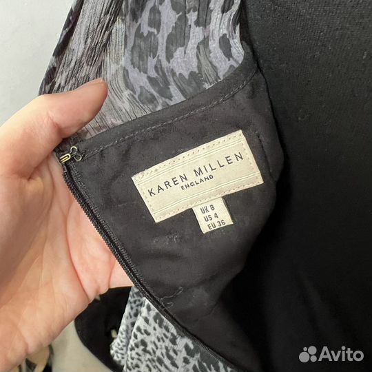 Платье леопард karen millen шелк