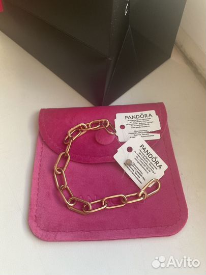 Браслет Pandora с золотом