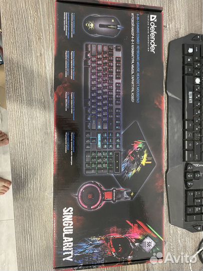 Комплект клавиатура+мышь+наушники+коврик