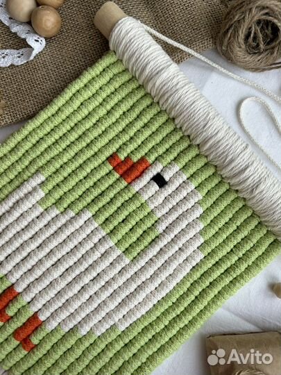 Настенное панно макраме для детей