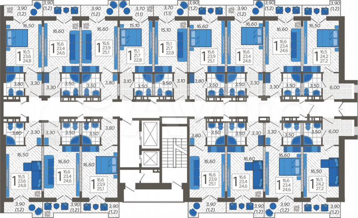 Апартаменты-студия, 27,2 м², 8/12 эт.