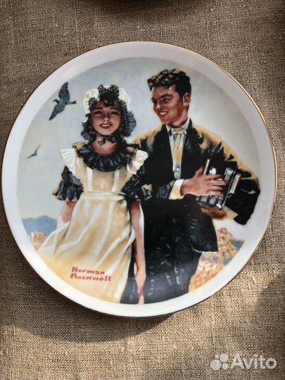 Настенные тарелки Норман Роквелл комплектом