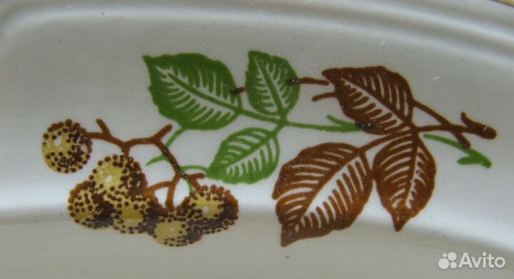 Овальная тарелка Конаково Веточки (512)