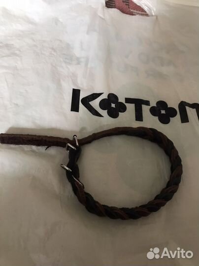 Ошейник и поводок натуральная кожа