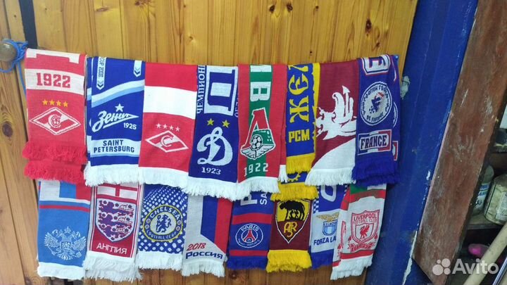 Шарфы фанатские футбольный клубов и сборной
