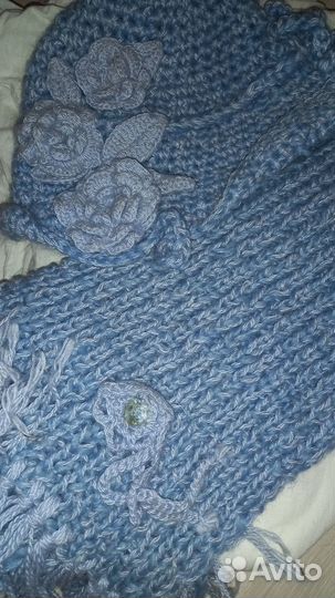 Шляпка и шарф женский, снуд и шарф новые