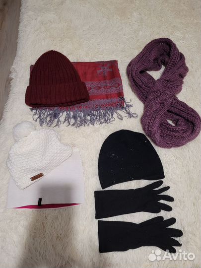 Пакетом. Шапки, перчатки,шарфы, палантин, снуд