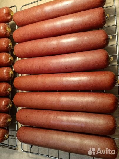 Домашняя колбаса копченая