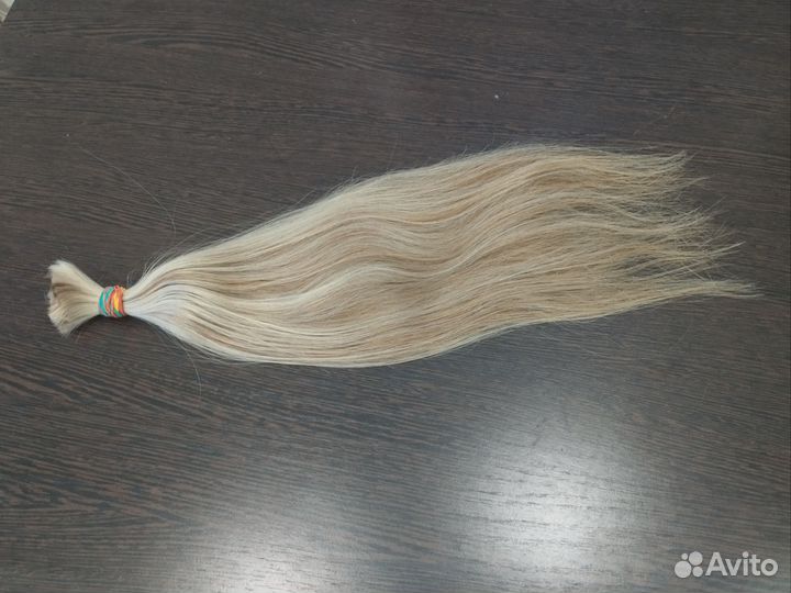 Волосы натуральные блонд б/у