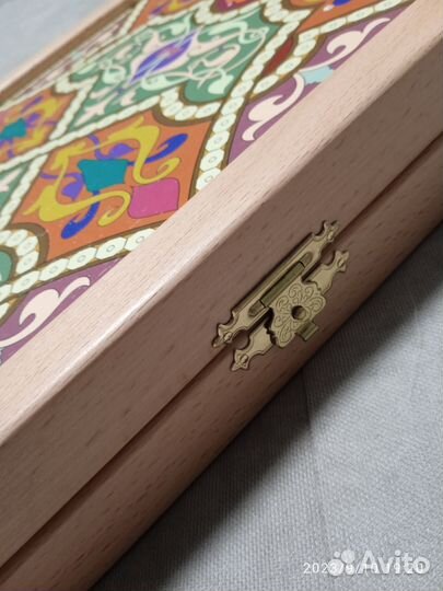 Нарды печать Восточные, бук, средние