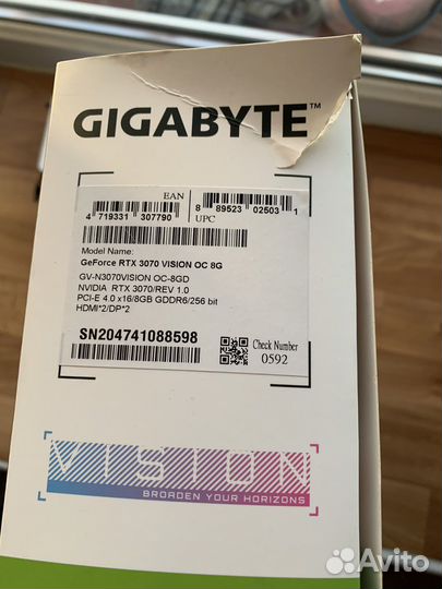 Gigabyte RTX 3070 Vision