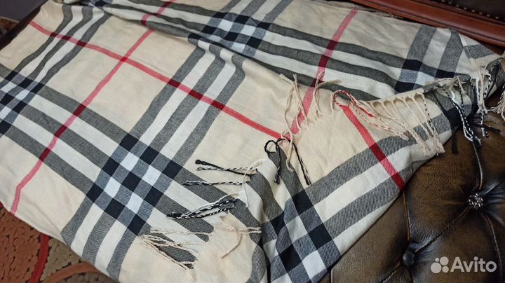 Шарф палантин шерсть burberry 180x65