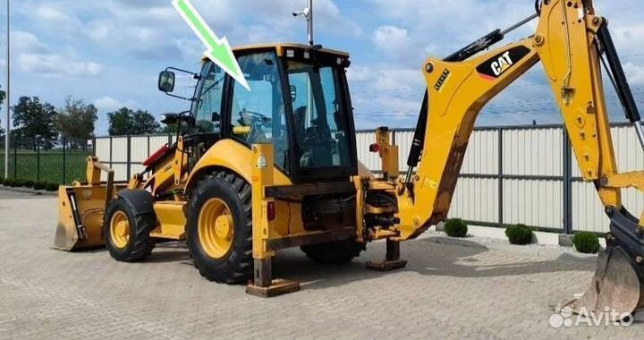 Стекло кузовное цельное Caterpillar 428e/432e