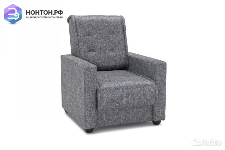 Кресло Лондон-2 рогожка серая