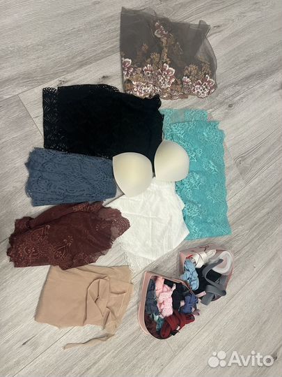 Кружево, фурнитура, наборы для пошива