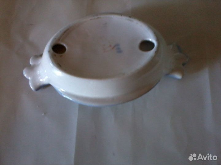 3 пепельницы фарфор хрусталь СССР