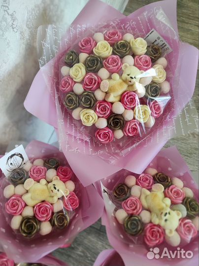 Букет с мишкой