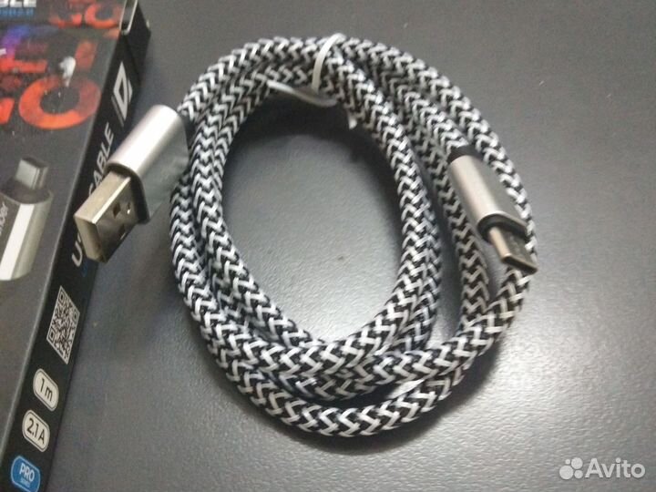 Кабель usb A type C длина 1 м 2.1 А