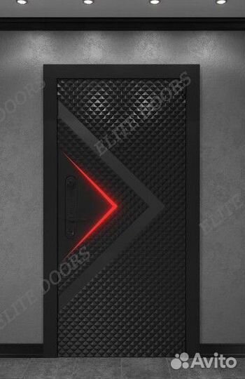 Металлическая входная дверь с подсветкой