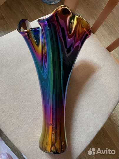 Вазы цветное стекло