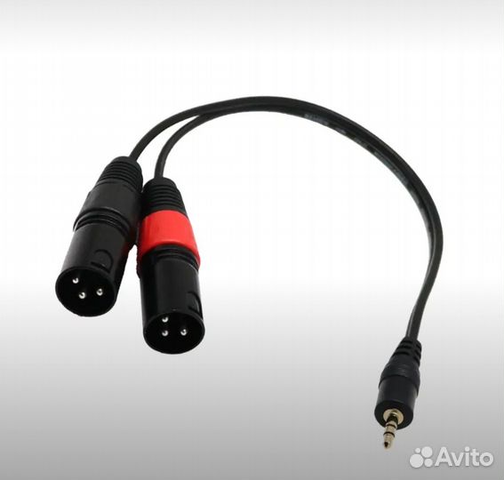 Новый Аудио кабель Jack 3.5мм - 2 XLR