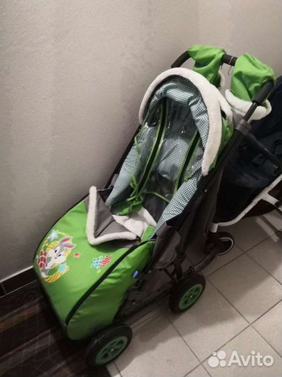 Прогулочная коляска зимняя бу