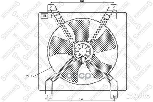 Вентилятор радиатора chevrolet lacetti 1.6I 05