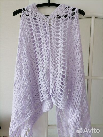 Пончо вязаное