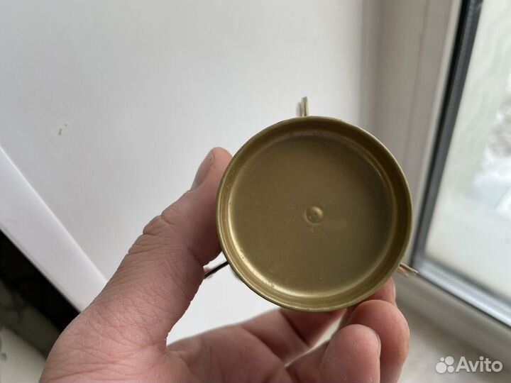 Настольная латунная лампада с камнями