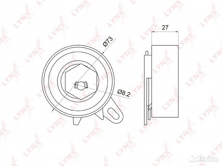 Ролик натяжной ремня грм PB1069 lynxauto