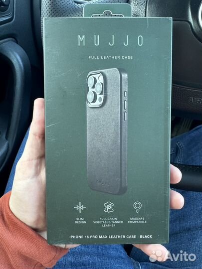 Чехол mujjo iPhone 15 Pro Max
