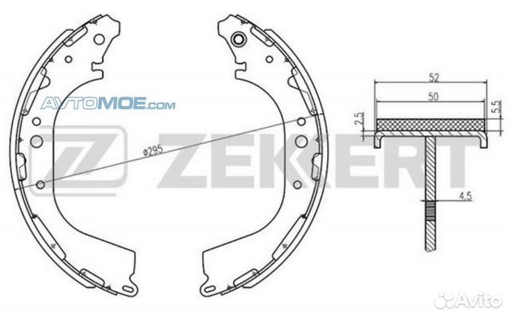 Колодки торм. бараб. задн. Infiniti QX4 97- Nissan