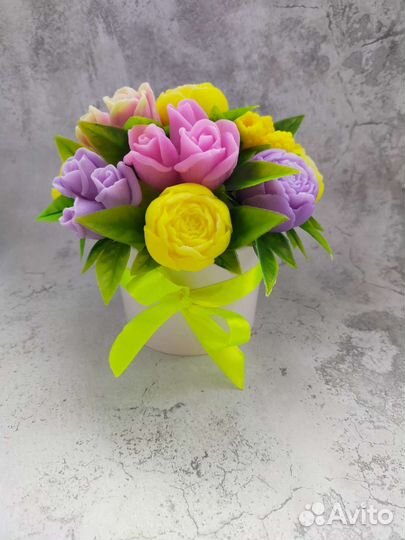 Букет цветов из мыла
