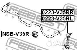 Тяга стабилизатора задняя левая 0223V35RL