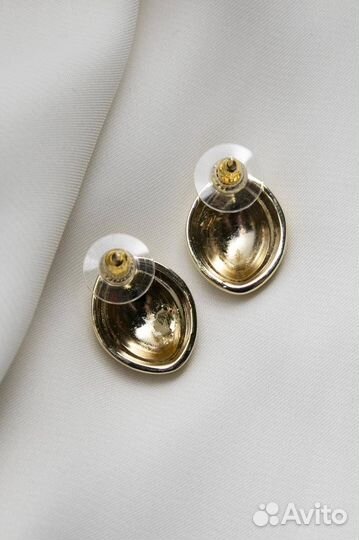 Серьги перламутр золото