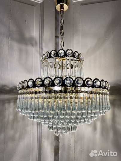 Хрустальная люстра Улей СССР винтажная