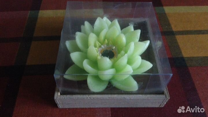 Свеча плавающая, новая, деревянный корпус