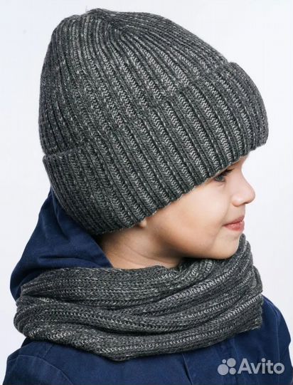 Зимние Шапка и шарф на мальчика